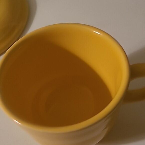 - Fiestaware Yellow Cup and Saucer Set - Picture 4 of 9